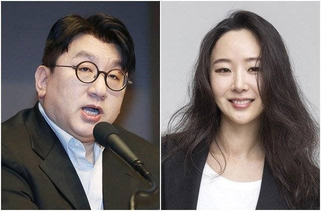 하이브는 민희진 어도어 대표와의 갈등으로 주가가 하락세다. /사진=뉴시스, 어도어
