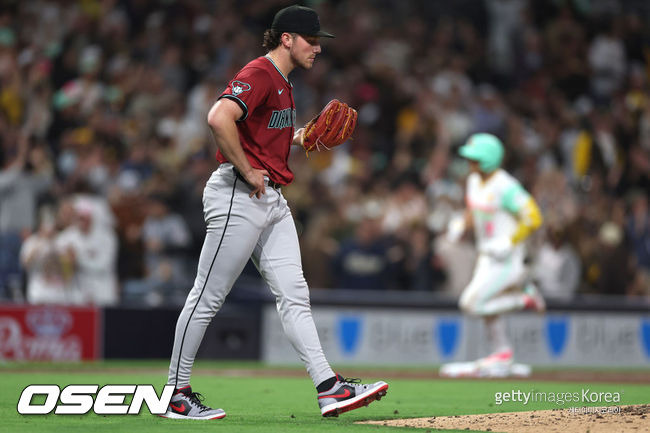 [사진] 김하성에게 2점 홈런을 얻어맞은 애리조나 투수 브랜든 팟. ⓒGettyimages(무단전재 및 재배포 금지)