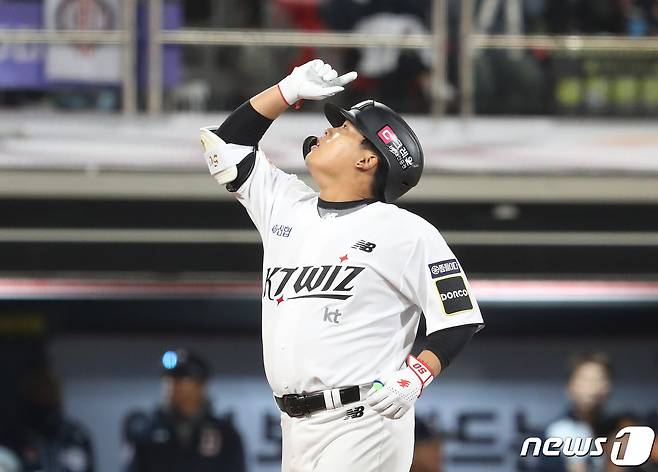 홈런 선두를 달리는 KT 위즈 강백호. /뉴스1 DB ⓒ News1 김영운 기자