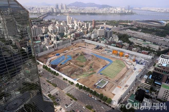 서울 강남구 삼성동 현대차 GBC 부지의 모습. /사진=이기범 기자 leekb@