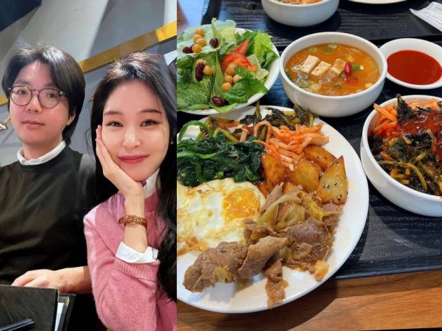 사진은 기사와 직접적 관련 없음. 방송인 김태현·미자 부부와 미자가 자신의 SNS에 올렸던 아파트 조식 사진. [미자 인스타그램 갈무리]