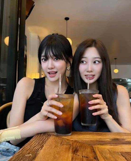 에스파 지젤·닝닝, 카리나 시구하는 동안 부산 여행? "짧았지만 사랑했다"[스타IN★]