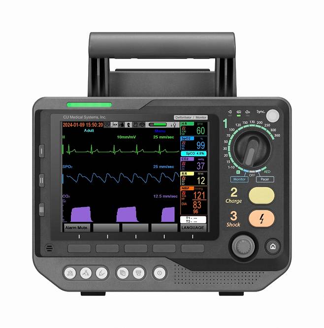 독일 '레드닷 디자인 어워드'에서 수상한 씨유메디칼시스템의 신제품 '라이프게인(LiFEGAIN) CU-RS100'. /사진제공=씨유메디칼시스템