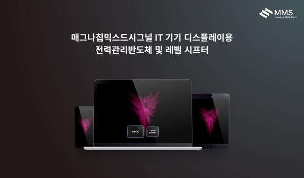 매그나칩믹스드시그널 IT 기기 디스플레이용 전력관리반도체와 멀티 채널 레벨 시프터. 사진=매그나칩믹스드시그널