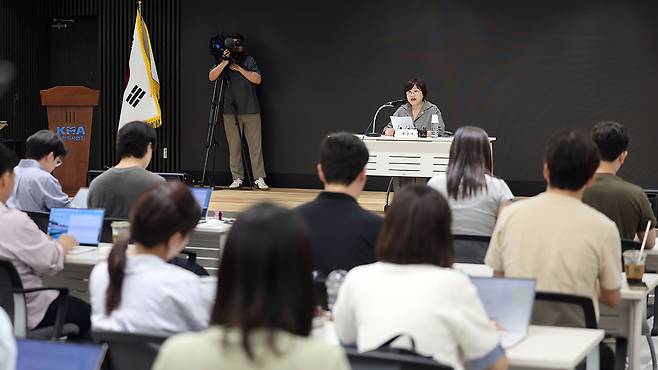 연석회의 관련 브리핑하는 최안나 대한의사협회 대변인