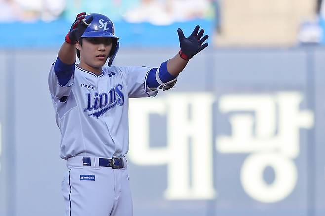 이재현은 13일 대구 삼성라이온즈파크에서 열릴 '2024 신한 SOL Bank KBO 리그' LG와 주중 3연전 마지막 맞대결을 앞두고 1군 엔트리에 합류했다. 삼성 라이온즈