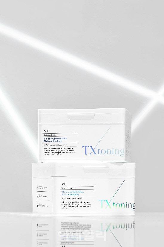 브이티가 신규 출시한 티엑스토닝 데일리 마스크 및 토너 제품 이미지. (사진=브이티)