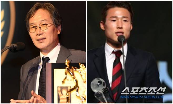 수원FC 최순호 단장과 수원FC행을 결심한 손준호.  사진=프로축구연맹