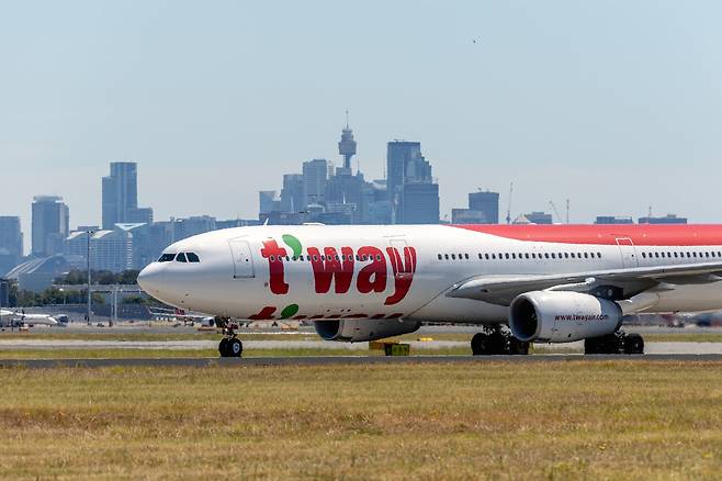 티웨이항공 항공기. 연합뉴스