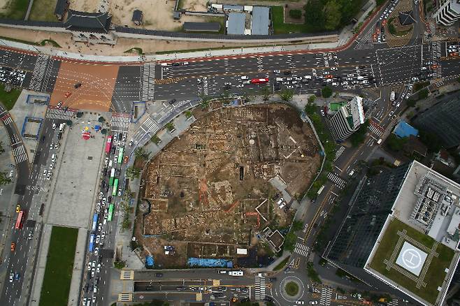 발굴조사 당시 의정부지. 서울시 제공