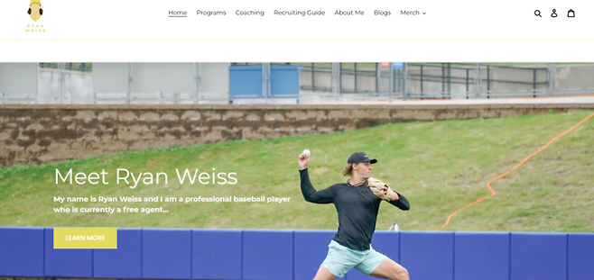 라이언 와이스가 운영하는 개인 홈페이지. 홈페이지 캡처.