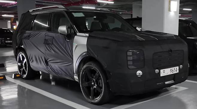 현대차 '팰리세이드 풀체인지' 테스트카 (출처 : 우파TV)