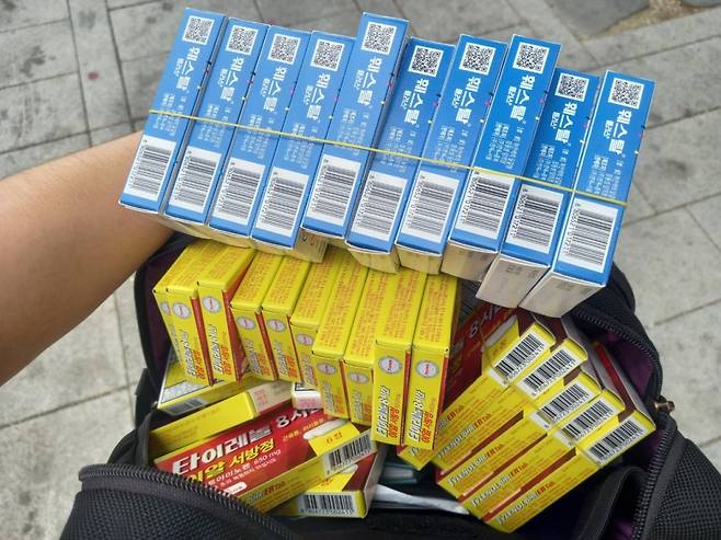 종로구 소재 약국에서 약 1시간 동안 상비약을 구매한 결과 거의 수량 제한 없이 제품을 구매할 수 있었다. /사진=김성진 기자