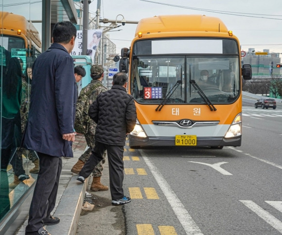 목포형 대중교통 시스템으로 운영하고 있는 목포시 공영버스.