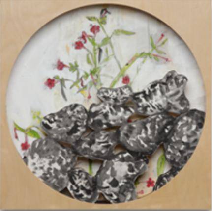 안진희 作 ‘향기에 취하다’(59×59cm, Mixed media, 2023)