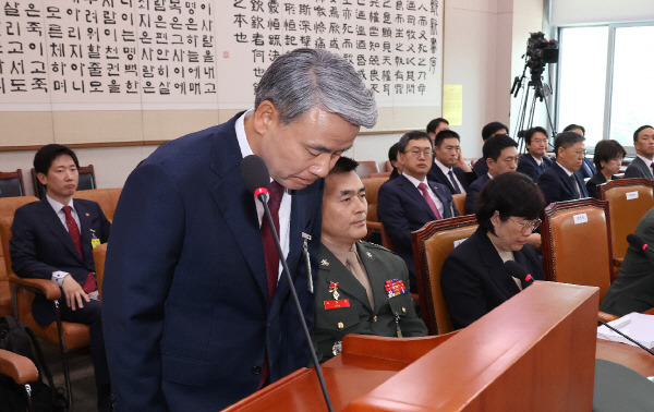 ‘순직 해병 진상규명’ 법사위 출석한 이종섭 전 국방부 장관. 연합뉴스