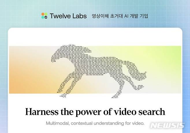 [서울=뉴시스] 영상이해 초거대 AI(인공지능) 개발 기업 '트웰브랩스'는 9일 초거대 AI 영상언어 생성 모델 'Pegasus-1(페가수스)'를 정식 공개했다. (이미지=트웰브랩스 제공) 2023.11.09. photo@newsis.com