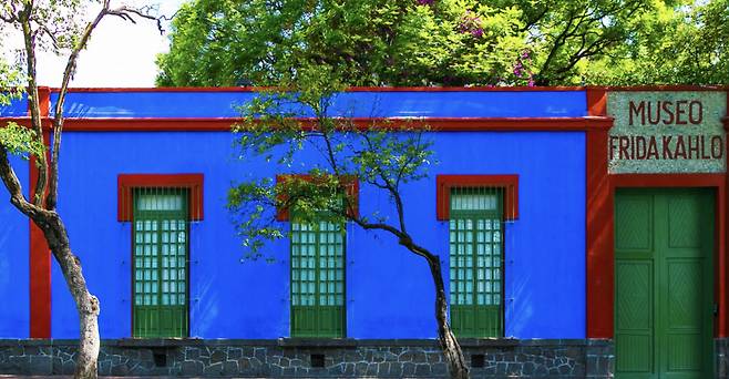 프리다의 고향 코요아칸에 위치한 프리다 칼로 미술관으로 ‘블루 하우스’라는 별칭으로도 불린다. 프리다가 태어나고 자란 집으로 파란 외벽은 디에고가 직접 페인트칠 해줬다.