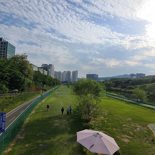 탄천 둔치 수내파크골프장