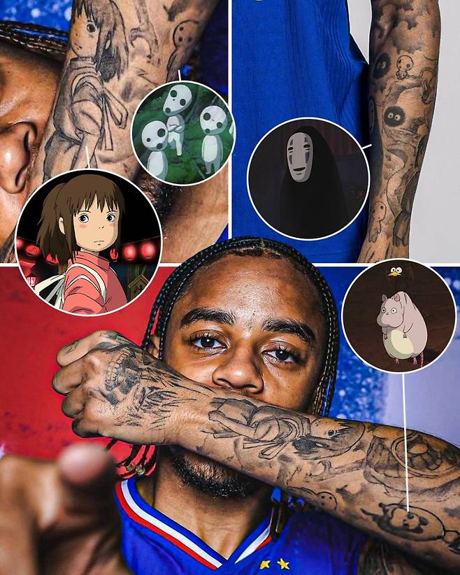 브래들리 바르콜라가 팔에 새긴 문신의 정체가 공개됐다. /사진=리그1 공식 SNS