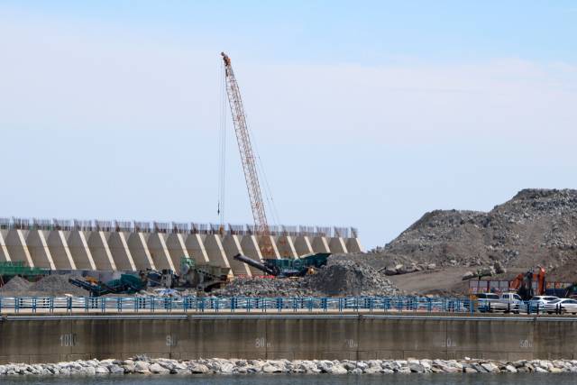울릉공항이 건설되고 있는 울릉군 울릉읍 사동리 일원의 모습. /사진=공동취재단