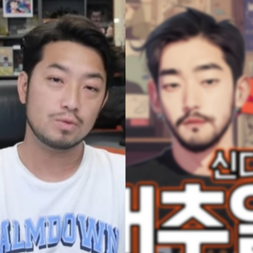 (왼쪽부터) 방송인 '침착맨'과 버추얼 캐릭터 '촐싹맨'. [사진=침착맨 유튜브, 신디에잇 공식 SNS 갈무리]