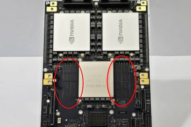 엔비디아의 슈퍼칩에 탑재돼있는 마이크론의 LPDDR 메모리. 김민지 기자