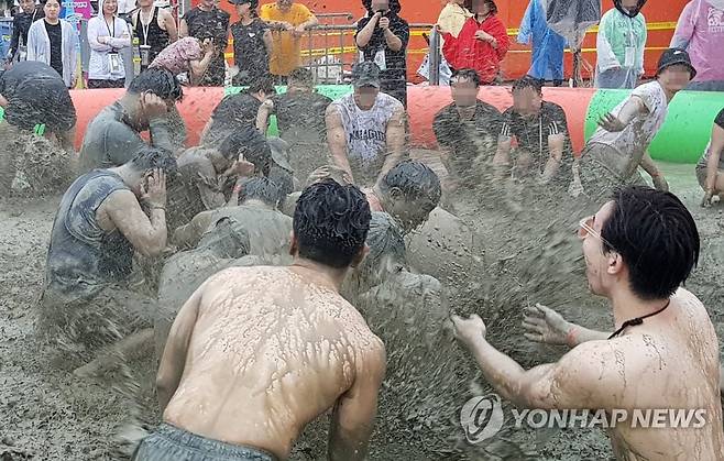 지난해 보령머드축제 모습 [연합뉴스 자료사진]