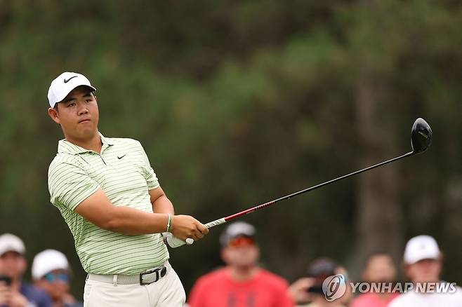 김주형의 2라운드 경기 모습 [게티이미지/AFP=연합뉴스]