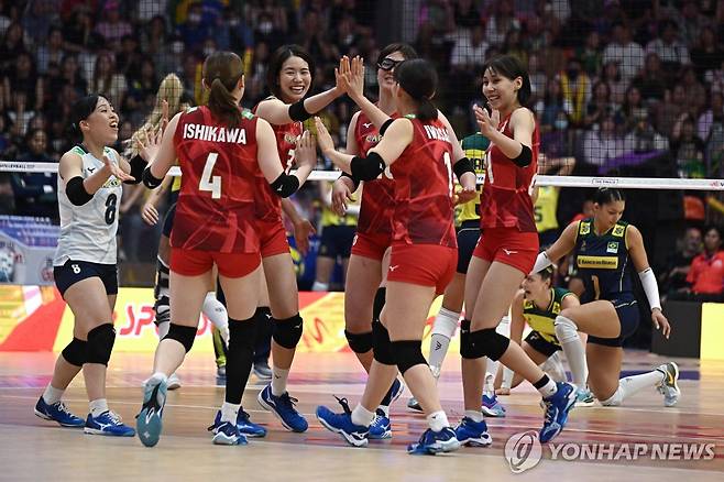 일본 여자배구 국가대표 선수단 [AFP=연합뉴스]