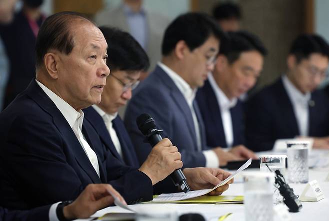 인사말 하는 황우여 국민의힘 비상대책위원장. 뉴스1