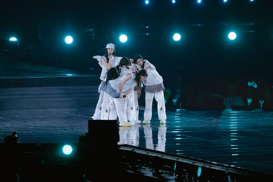 Girl group NewJeans performs its songs during the quintet's first meet and greet in Japan, the ″Bunnies Camp 2024 Tokyo Dome,″ which took place on June 26 and 27 at the Tokyo Dome, Japan. [ADOR]