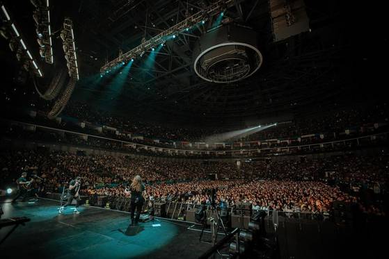 지난 1월 중국 상하이에서 투어 공연을 연 미국 밴드 원리퍼블릭. 원리퍼블랙 SNS 캡처