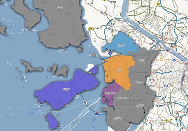 인천시 행정체제 개편안 [인천시 제공. 재판매 및 DB 금지]
