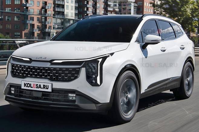 기아 '스포티지 페이스리프트' 예상도 (출처 : Kolesa.Ru)