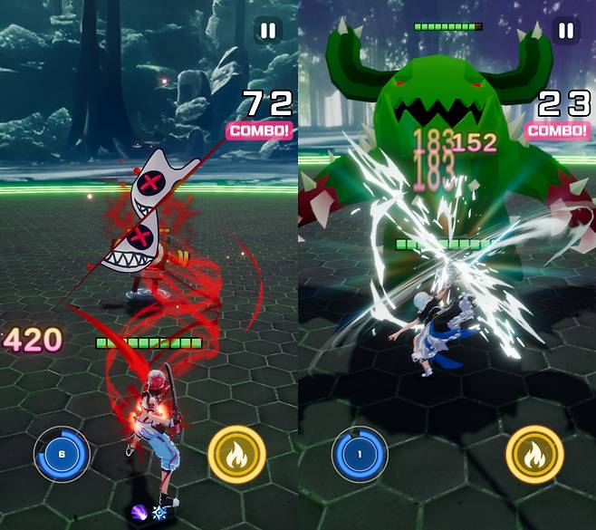 '아이돌 걸즈 라이브' 전투 장면(제공=리브라시스템즈).