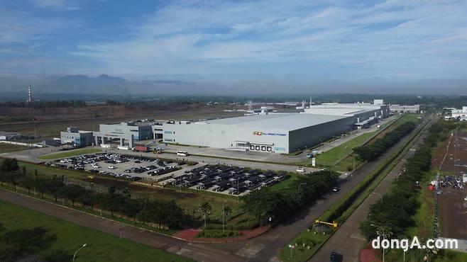 현대차그룹과 LG에너지솔루션 인도네시아 합작 배터리 셀 공장인 HLI그린파워 전경.