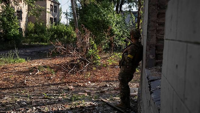 차시우 야르의 우크라이나군 [사진제공:연합뉴스]