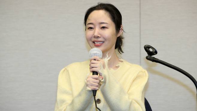 그룹 '뉴진스' 소속사 어도어 민희진 대표가 지난 5월31일 서울 중구 프레스센터에서 어도어 임시주주총회 관련 기자회견을 하고 있다. /2024.05.31. /뉴스1