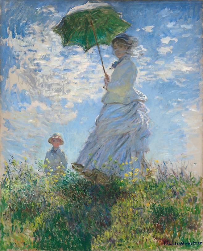 Claude Monet, ‘Woman with a Parasol’, 1875, Courtesy of national gallery of art, Washington, D.C.