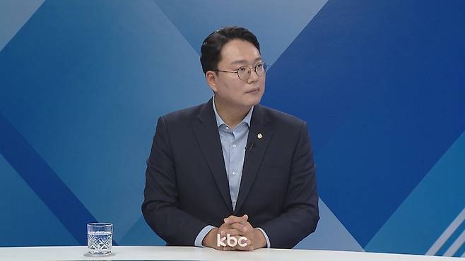 ▲ 3일 KBC '여의도초대석'에 출연한 천하람 개혁신당 원내대표&nbsp;