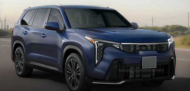 기아 모하비 상상 렌더링(출처:&nbsp;&nbsp;Digimods DESIGN)