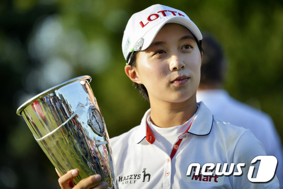 2014년 에비앙 챔피언십에서 우승했던 김효주. ⓒAFP=뉴스1