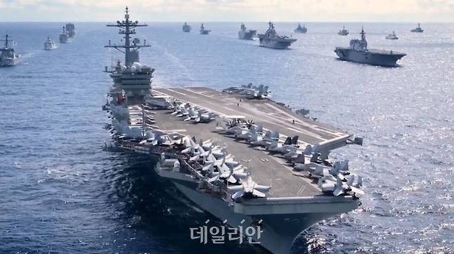 세계 최대 규모 다국적 해상훈련 '환태평양훈련(림팩·RIMPAC)'이 지난 2022년 진행되는 모습(자료사진) ⓒRIMPAC 페이스북