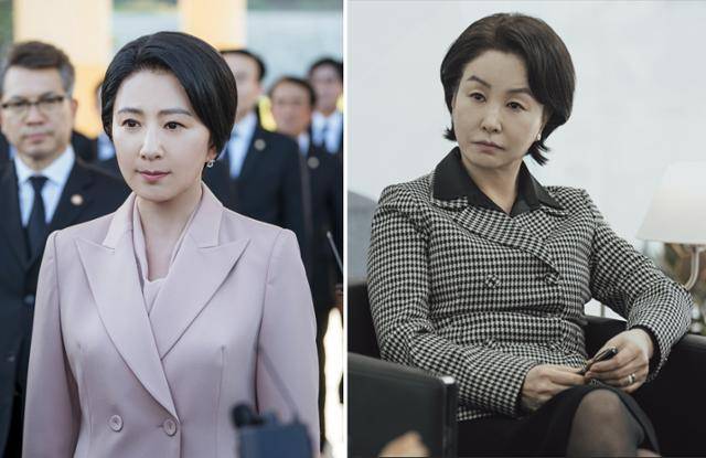 드라마 '돌풍'에서 정적으로 나온 김희애와 김미숙. 넷플릭스