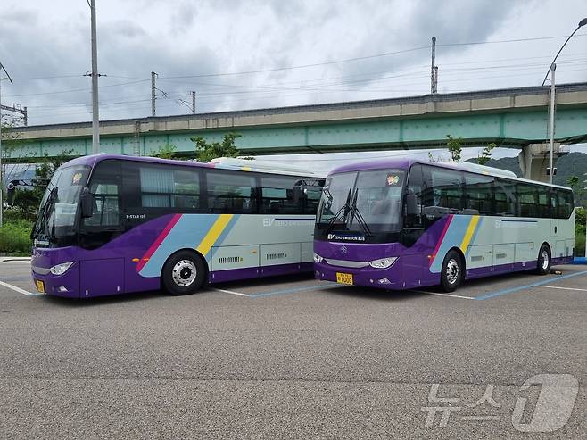 17일부터 동서 양산 직행버스 노선에 투입될 버스.(양산시 제공)