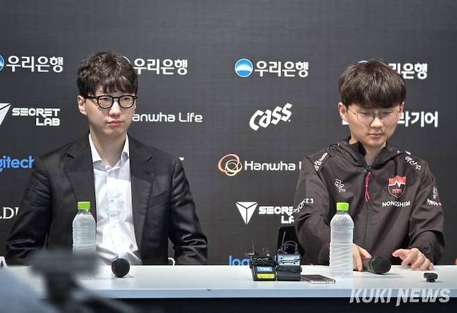 10일 박승진 농심 레드포스 감독과 ‘실비’ 이승복. 사진=김영건 기자