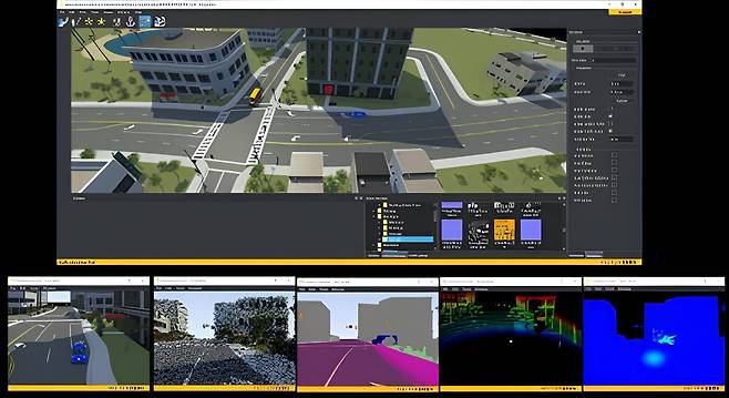 매스웍스 자율주행 시뮬레이션의 3차원 장면 설계 솔루션 ‘로드러너(RoadRunner)'를 작동한 모습 / 출처=매스웍스