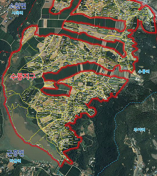 수룡지구 항공 사진
