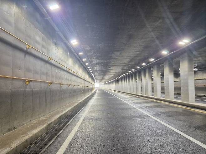 [청주=뉴시스] 성소의 기자 = 정비된 오송읍 궁평2지하차도 내부. soy@newsis.com. *재판매 및 DB 금지